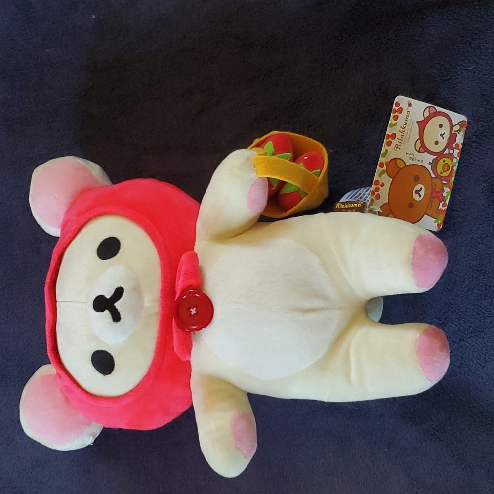 Rilakkuma Bear with strawberry in basket. NEW